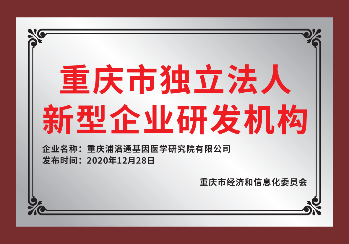 重庆市独立法人新型企业研发机构